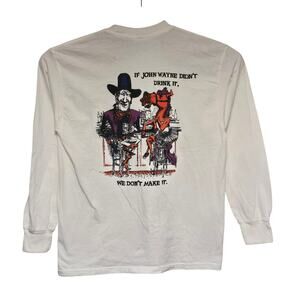 Vintage 90s Minturn Saloon long-sleeve t-shirt Men's Size Large John Wayne